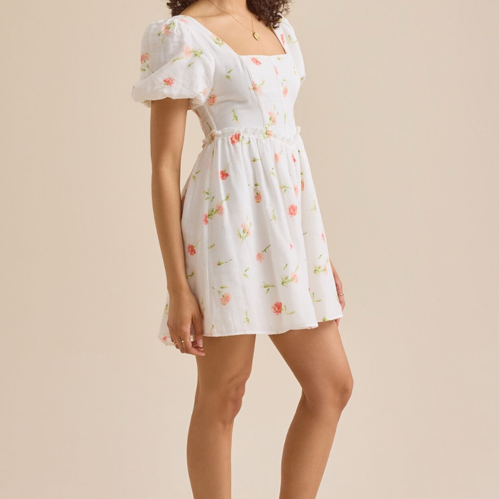 Altar'd State White Floral Mini Dress